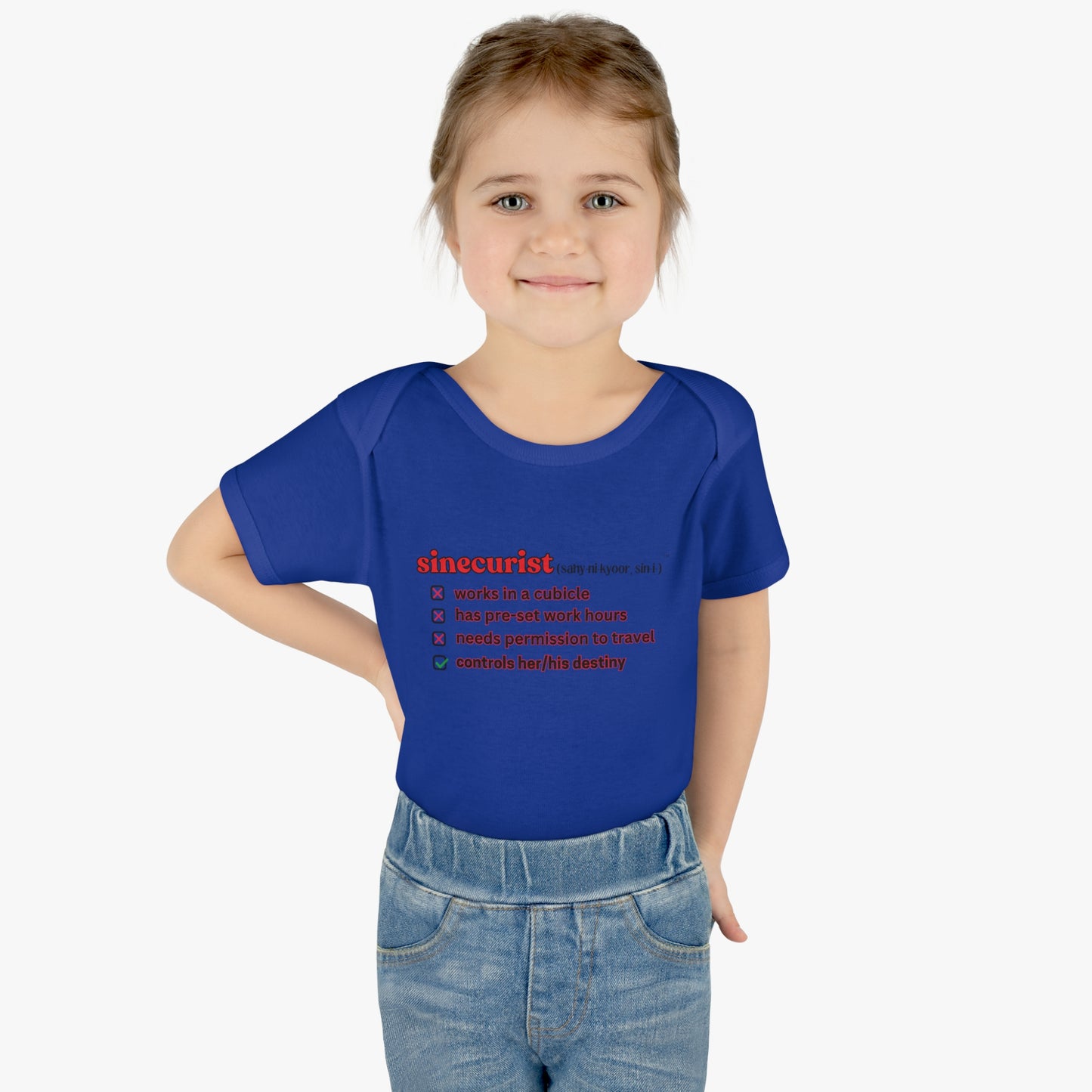 SINECURIST CHECK BOX INFANT BODYSUIT - UNISEX