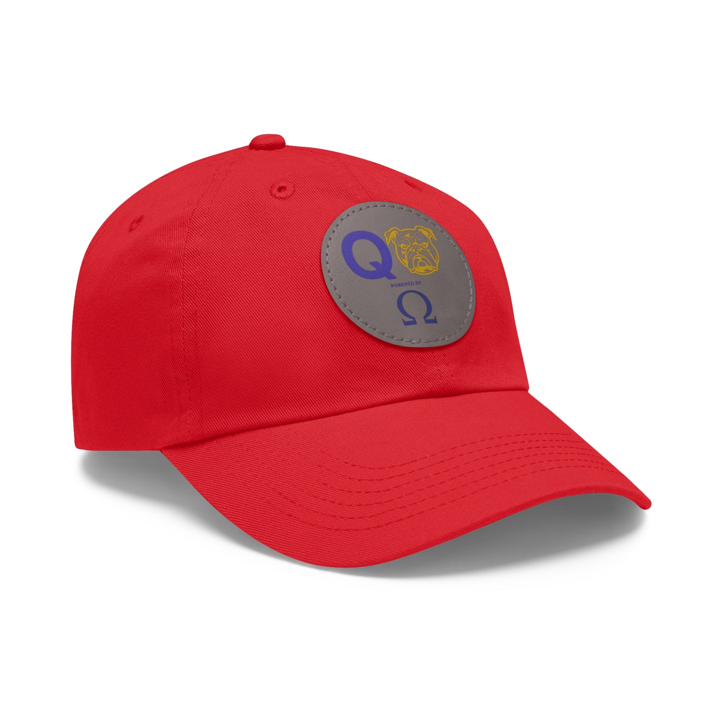 OME POWERED HAT WITH LEATHER PATCH (ROUND)