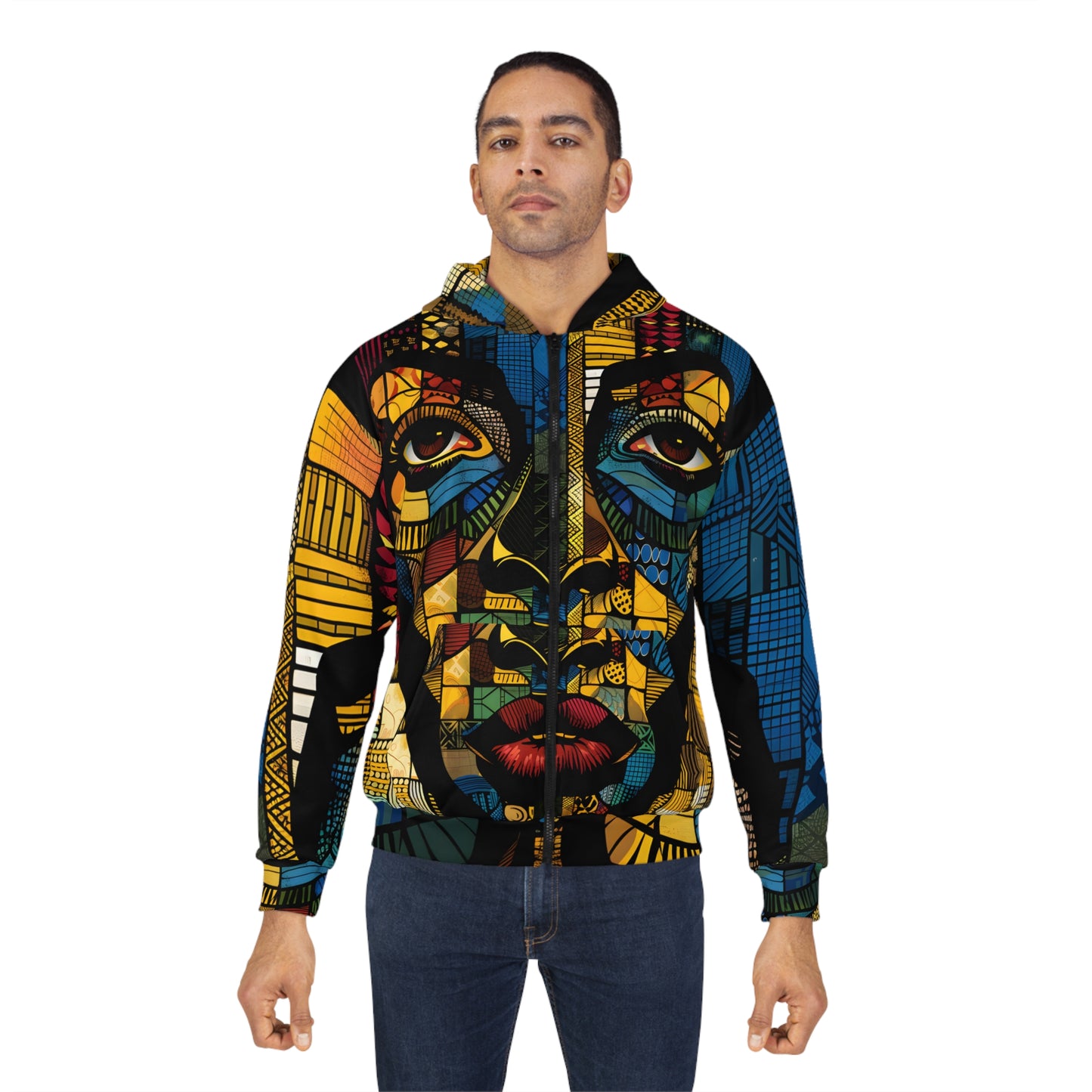 STAINED GLASS UNISEX ZIP HOODIE