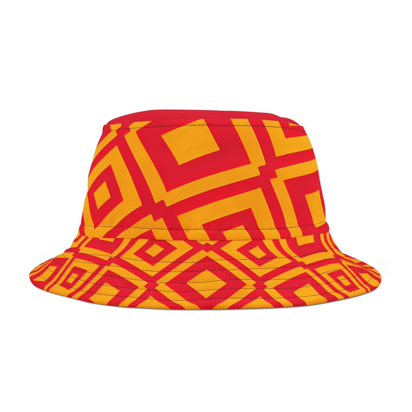 KC CHIEFS RED TOP MOTIF TILE BUCKET HAT UNISEX
