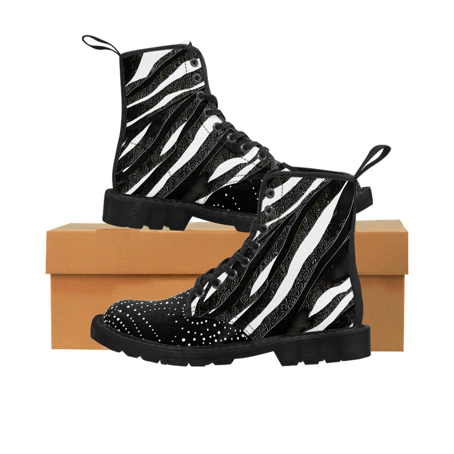 ZEBRA GALAXY MEN'S CANVAS BOOTS