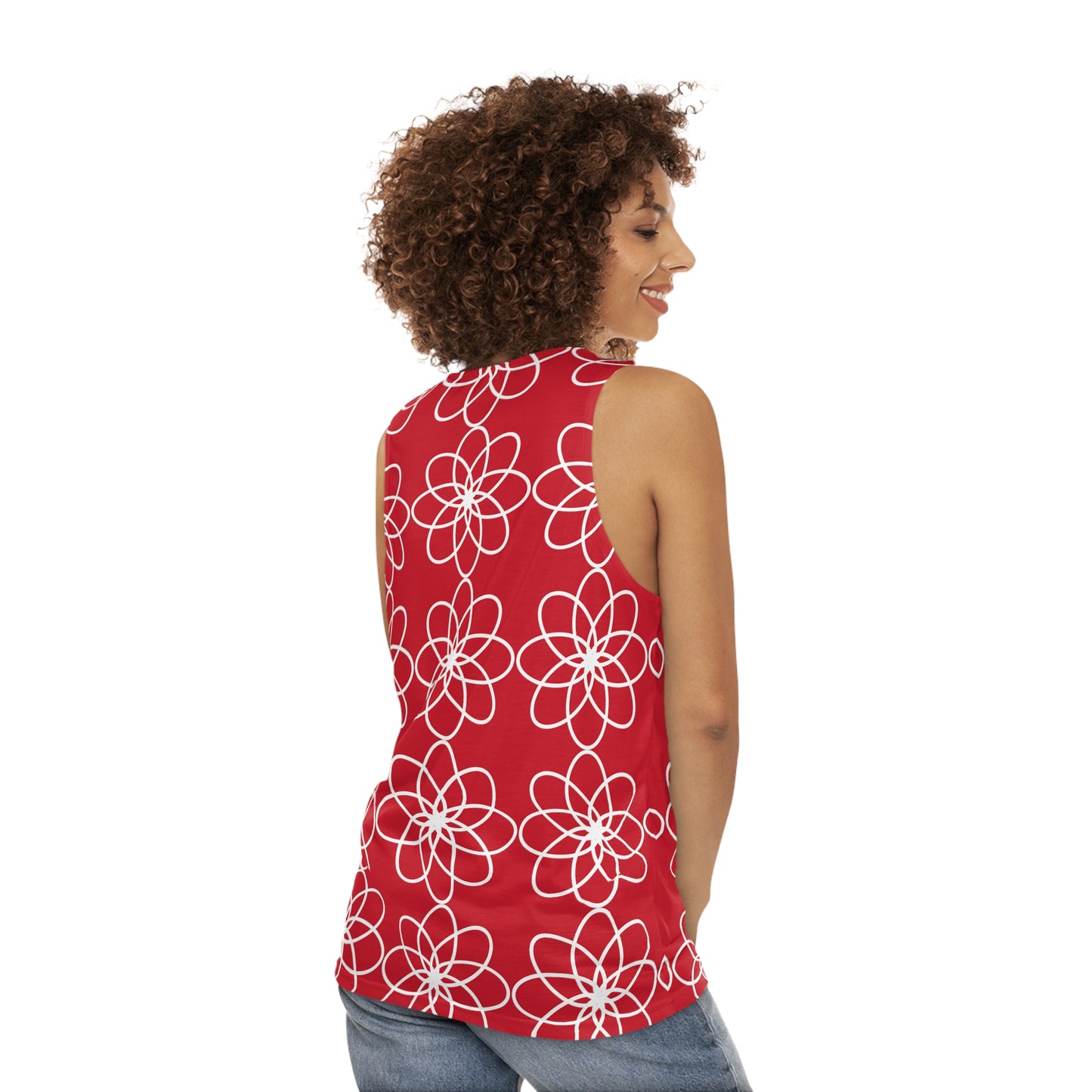 DEL SPIRALS CREME CRIMSON TANK