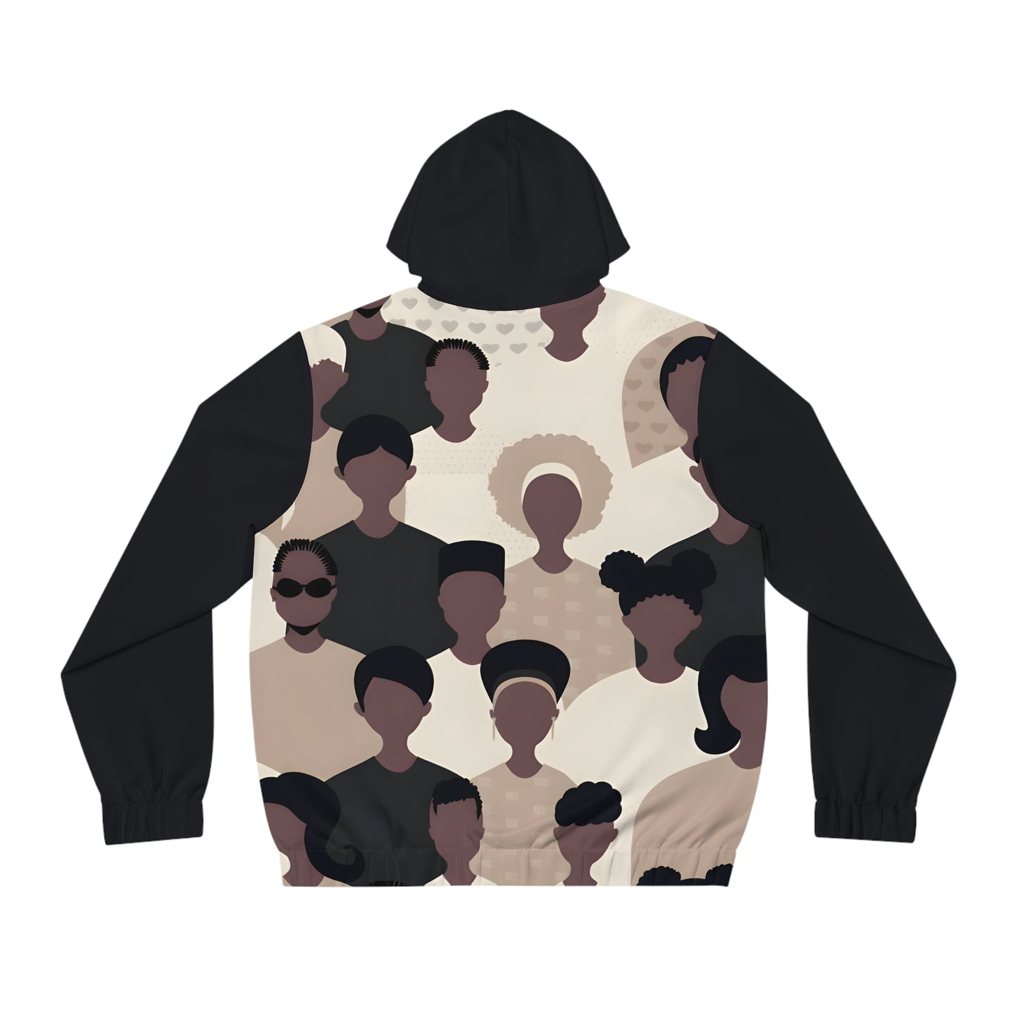 HIP CROWD BLACK MEN'S ZIP HOODIE
