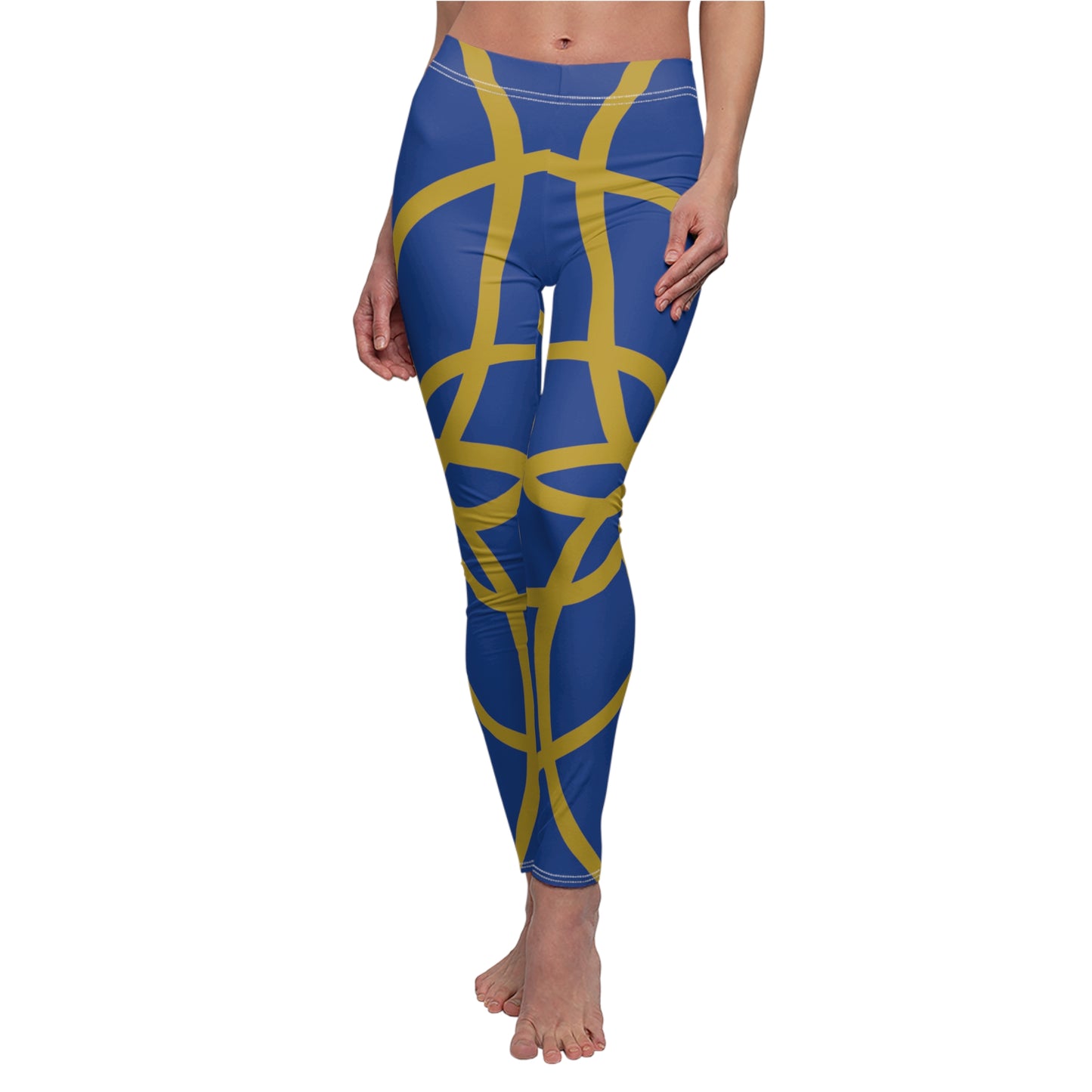 SGR SPIRALS GOLD BLUE LEGGINGS