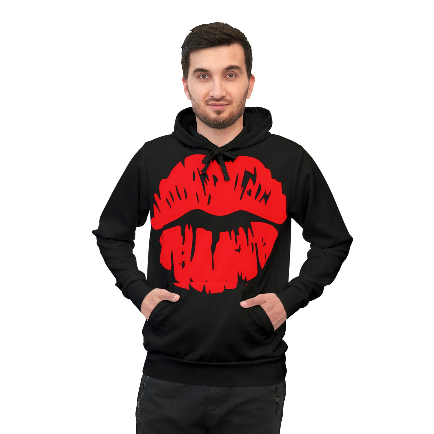 KISS ME YOU FOOL PULLOVER ATHLETIC HOODIE UNISEX
