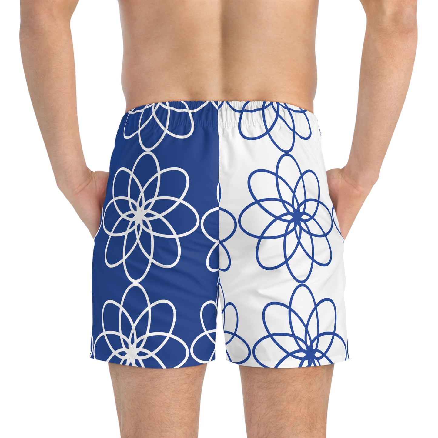 SPIRALS BLUE/WHITE SWIM TRUNKS