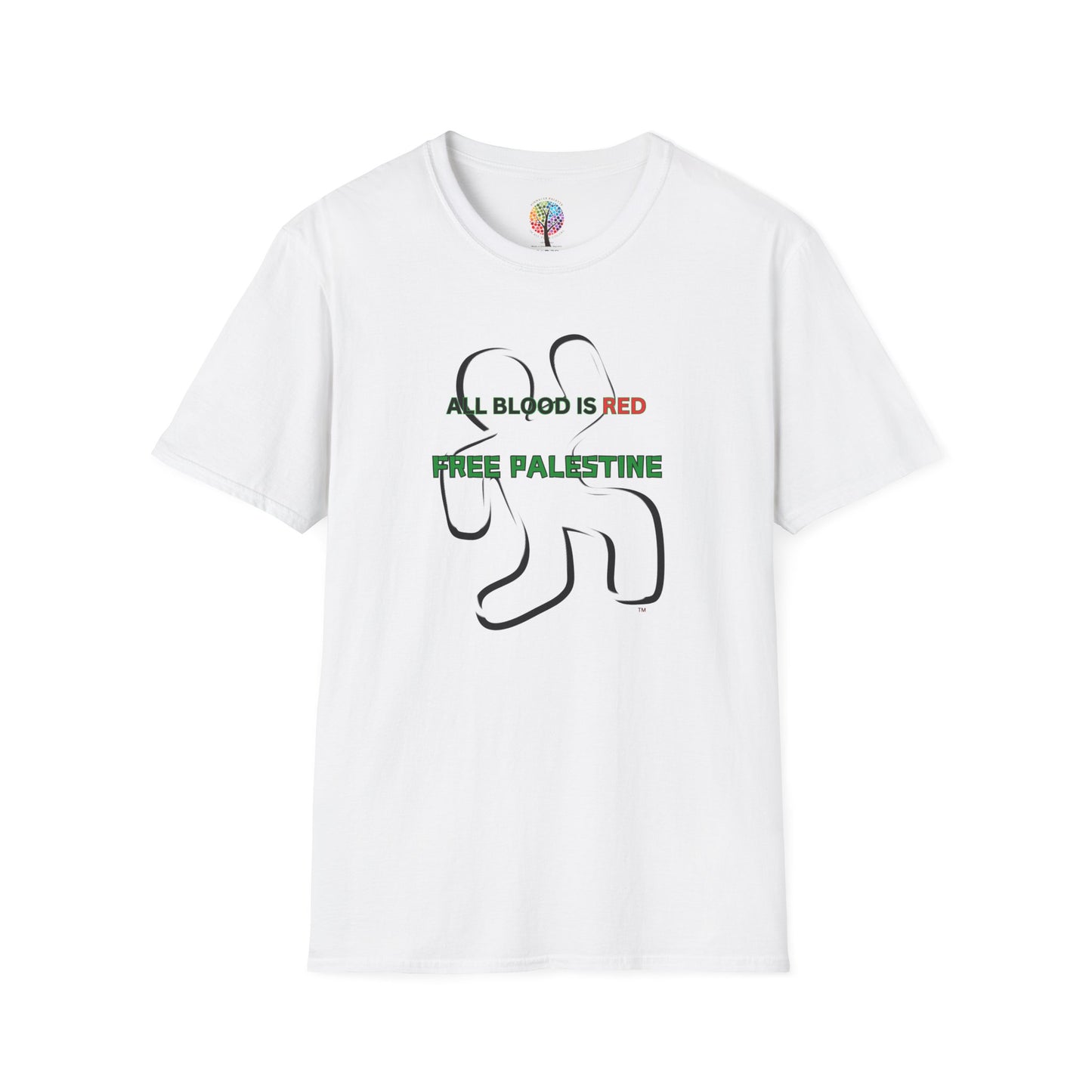 PALESTINE ALL BLOOD IS RED T-SHIRT UNISEX