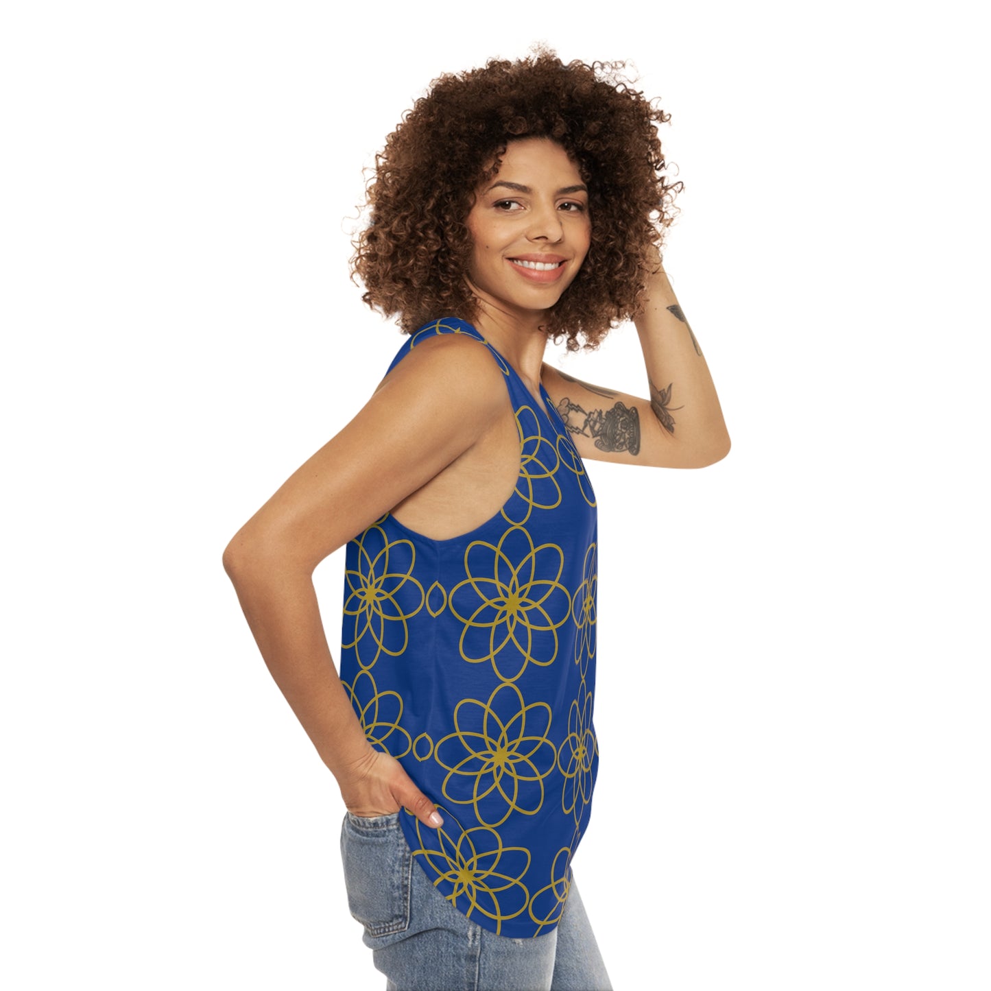 SGR SPIRALS GOLD BLUE TANK