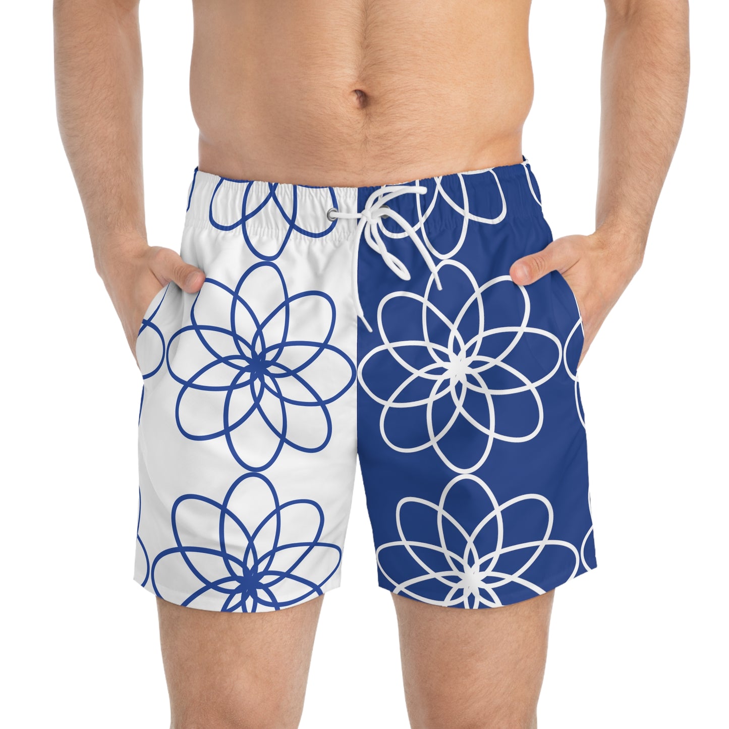 SPIRALS BLUE/WHITE SWIM TRUNKS
