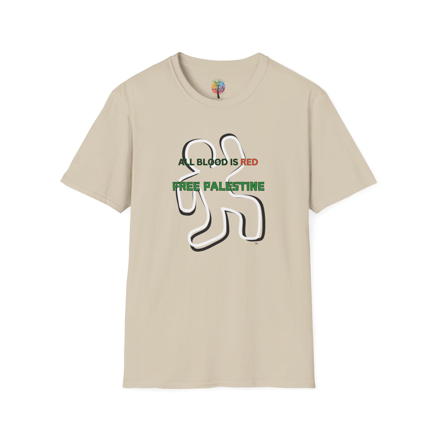 PALESTINE ALL BLOOD IS RED T-SHIRT UNISEX