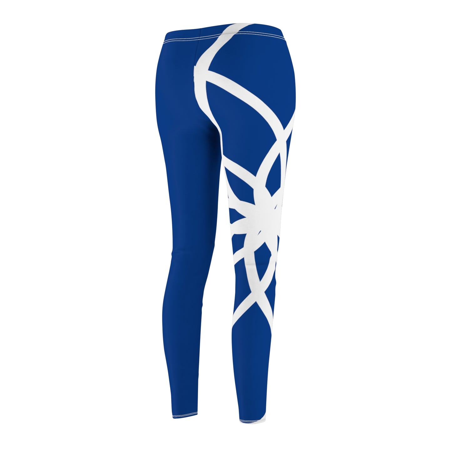 ZET O Rings White Blue Rt Leggings - AOP