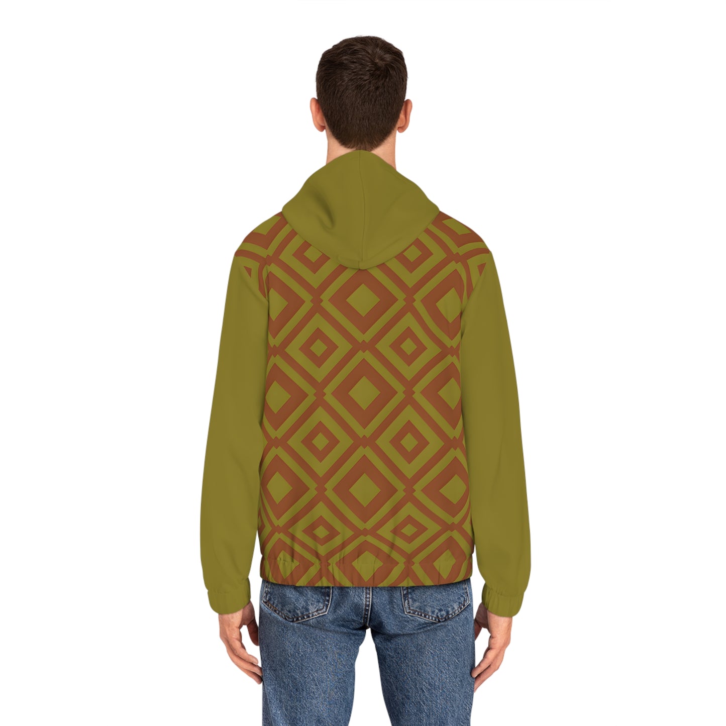 DIAMONDS RUST/OLIVE MEN'S ZIP HOODIE