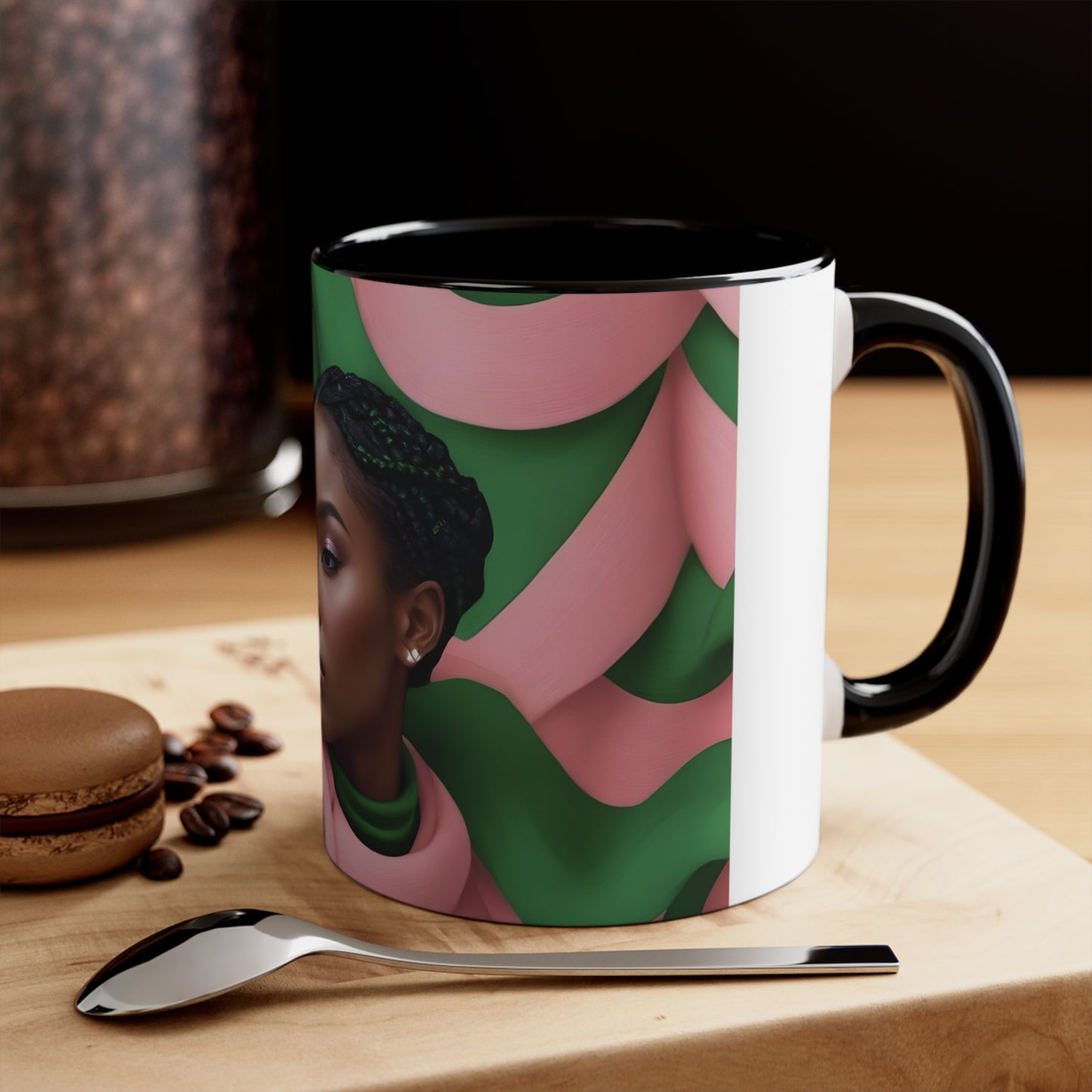 PAG SWIRLY BACK MUG, 11OZ