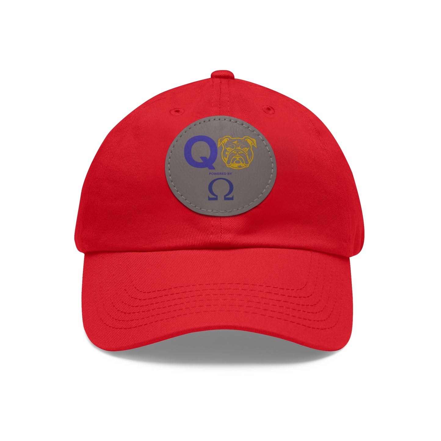 OME POWERED HAT WITH LEATHER PATCH (ROUND)