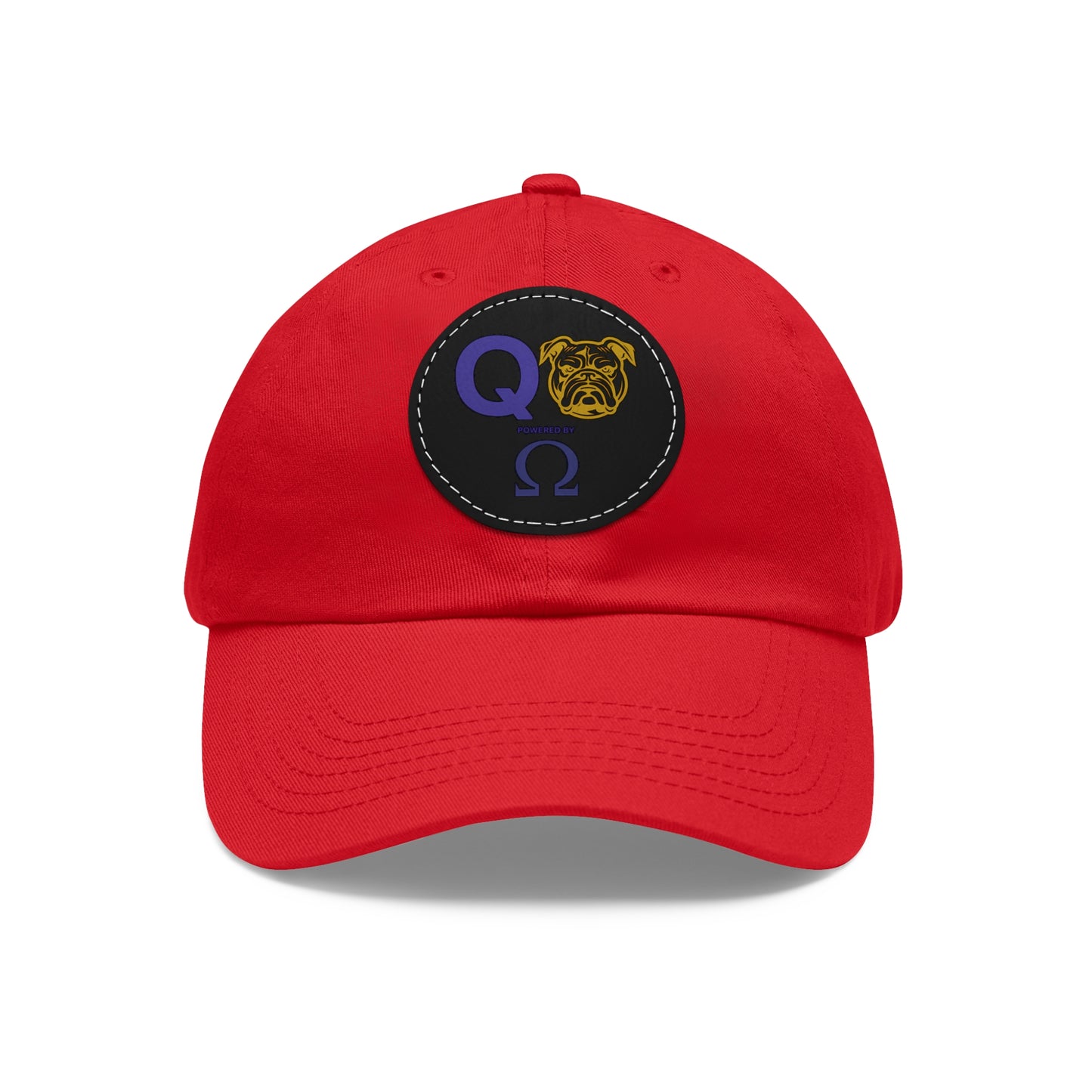 OME POWERED HAT WITH LEATHER PATCH (ROUND)