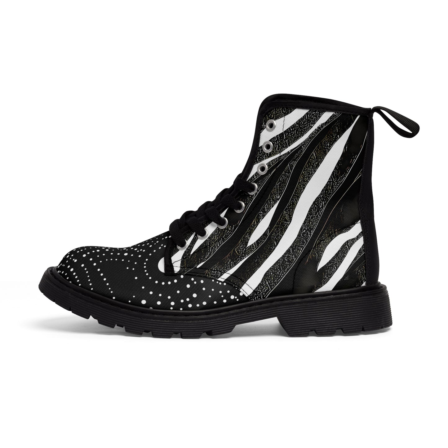 ZEBRA GALAXY MEN'S CANVAS BOOTS