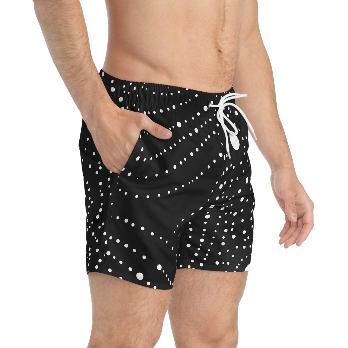 COSMIC BLACK SWIM TRUNKS