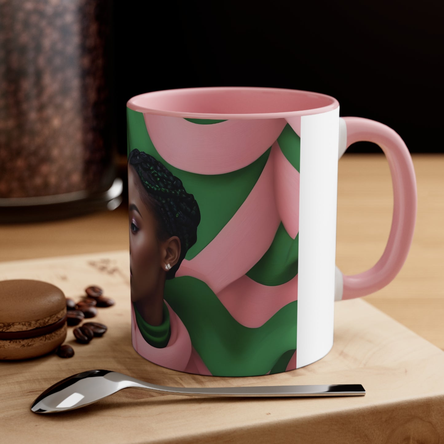 PAG SWIRLY BACK MUG, 11OZ