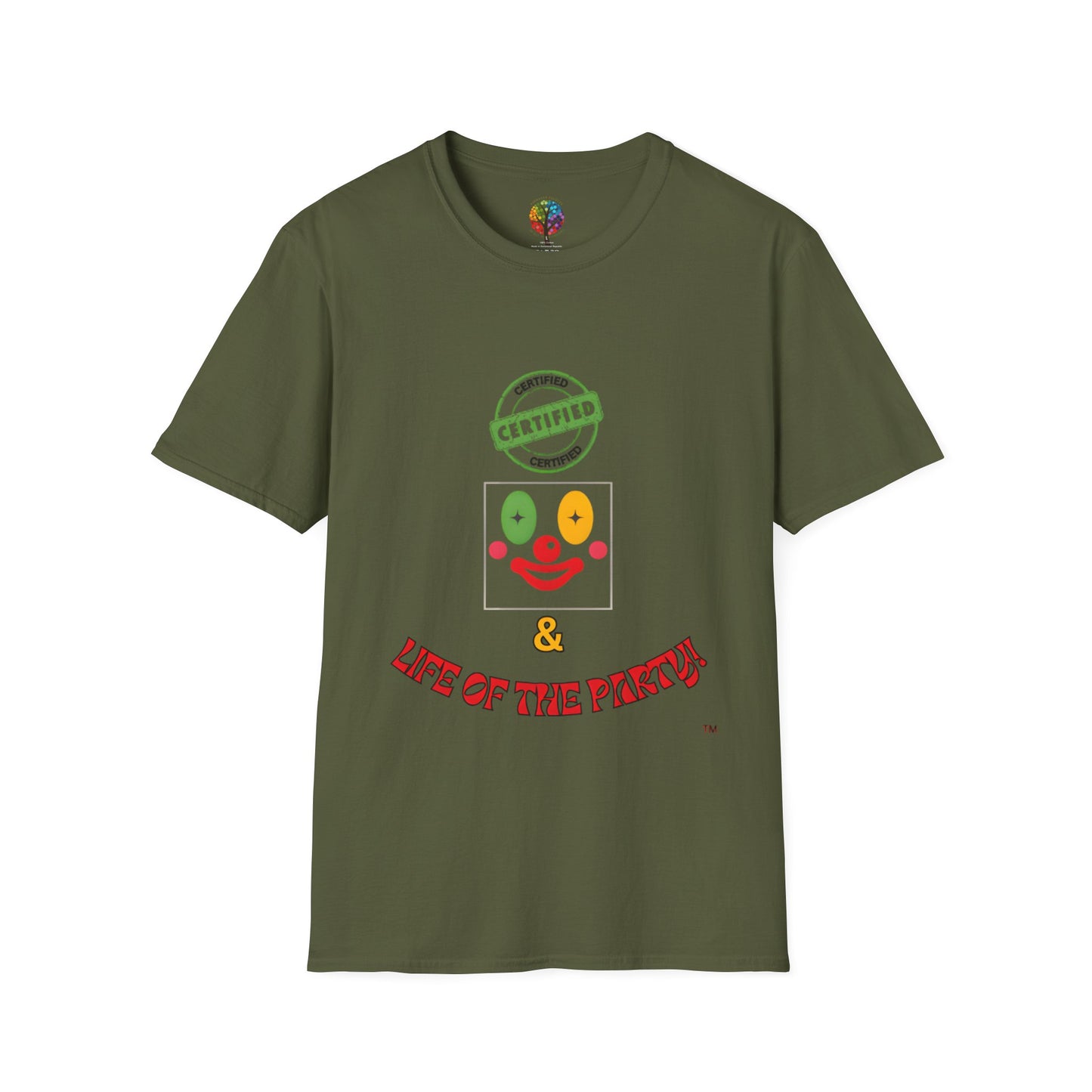 CERTIFIED CLOWN SOFTSTYLE T-SHIRT UNISEX