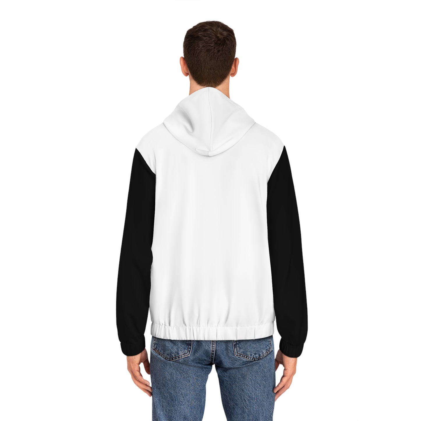 PALESTINE HUMANS RIGHT LIGHTWEIGHT WHITE FULL-ZIP HOODIE MEN'S