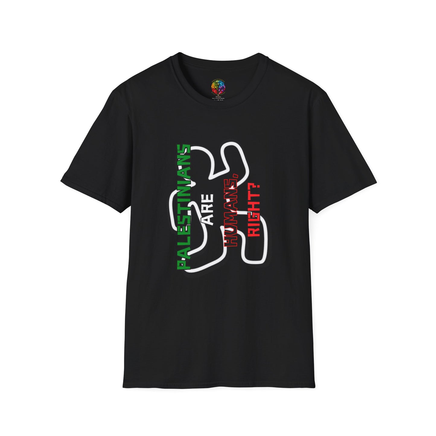 PALESTINE HUMANS RIGHT? T-SHIRT UNISEX VERT