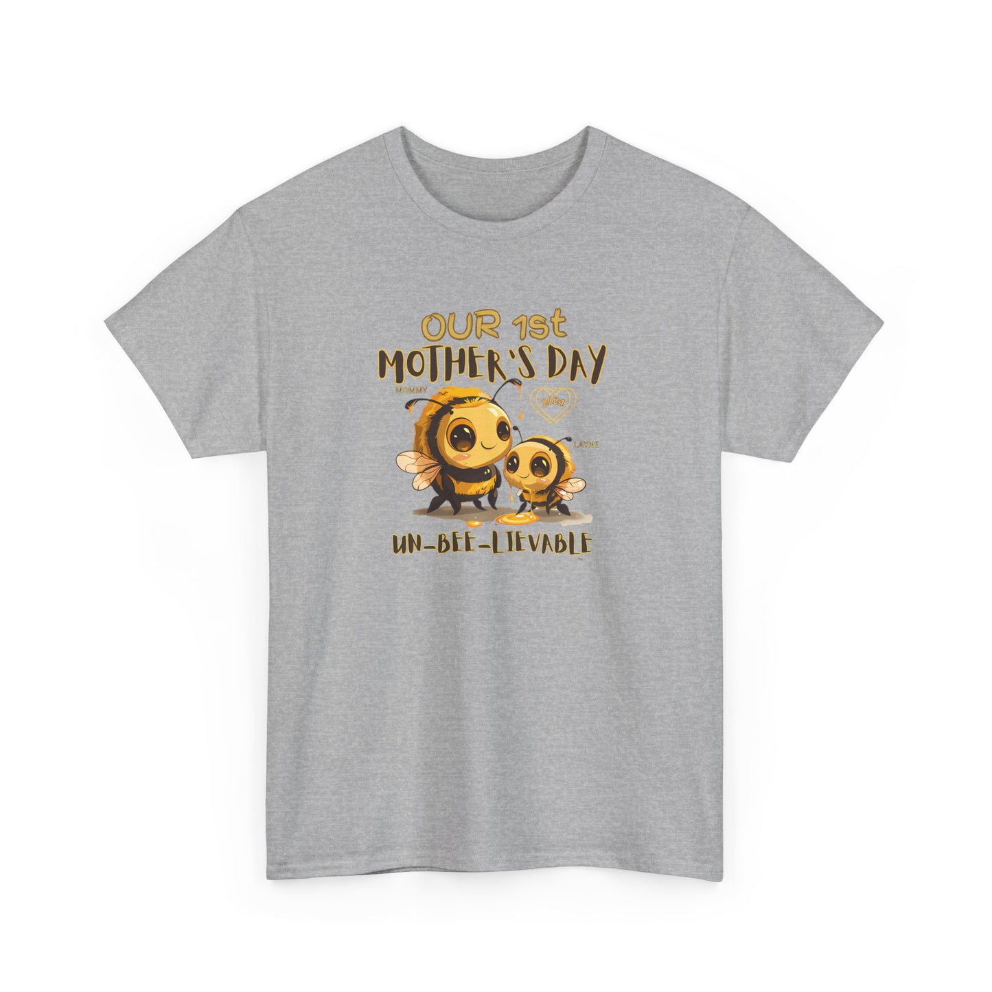 Custom Mama Shirt with Kids Name, Matching Mom Baby Tees, Our First Mothers Day Gifts