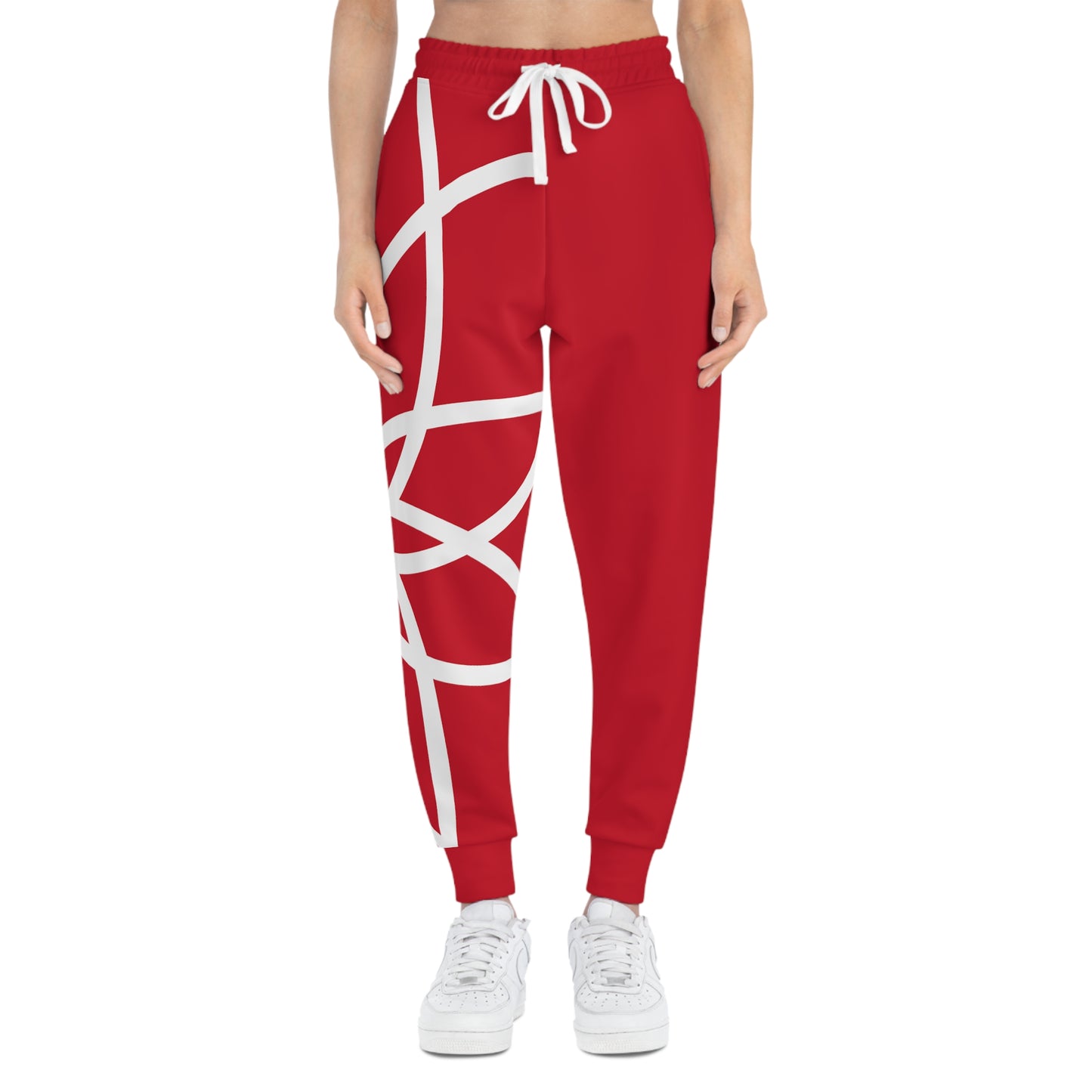 DEL SPIRALS WHITE RED RT JOGGERS