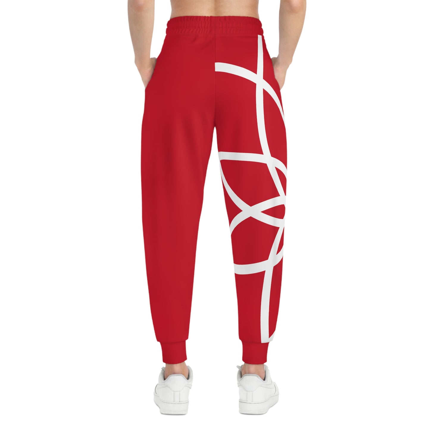 DEL SPIRALS WHITE RED RT JOGGERS
