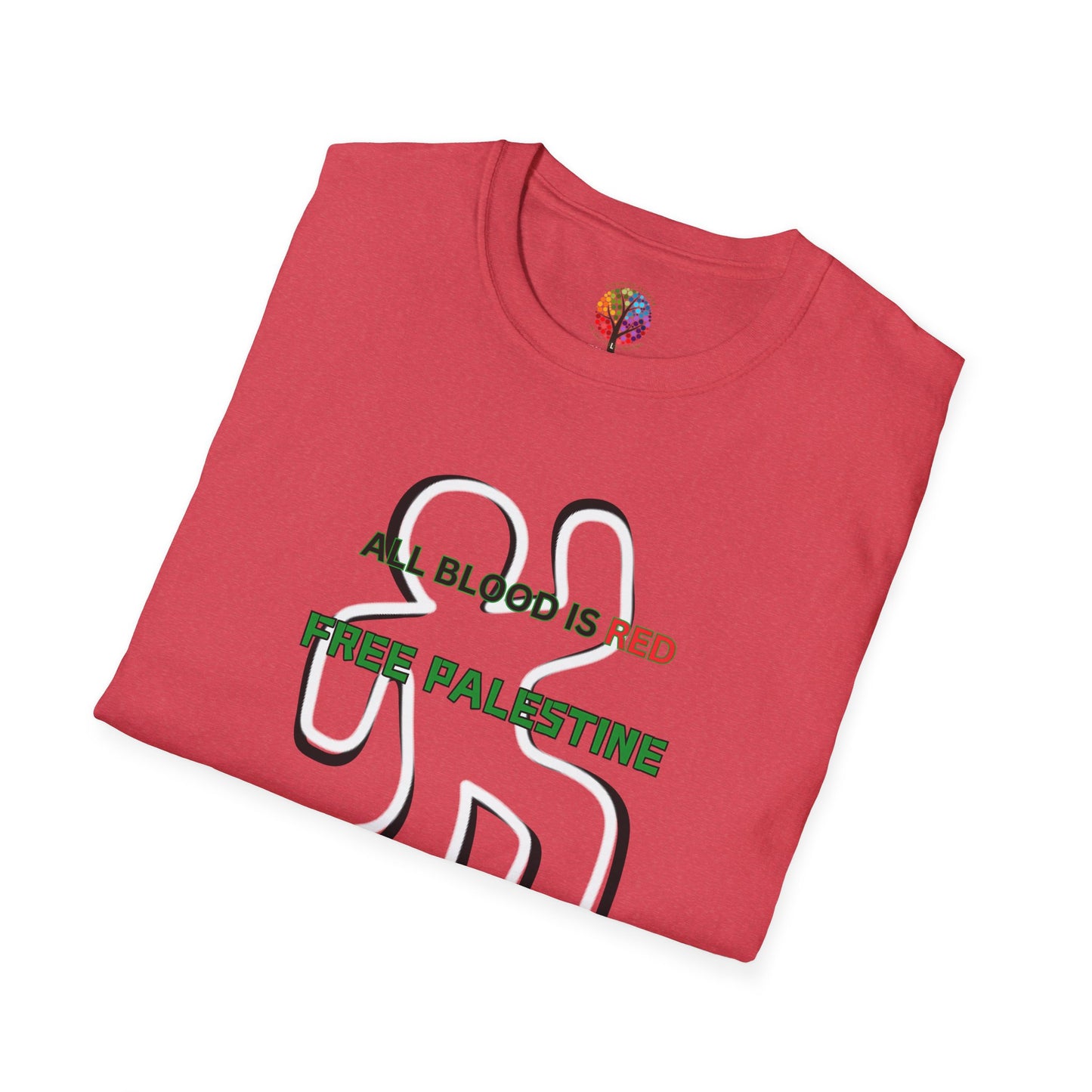 PALESTINE ALL BLOOD IS RED T-SHIRT UNISEX