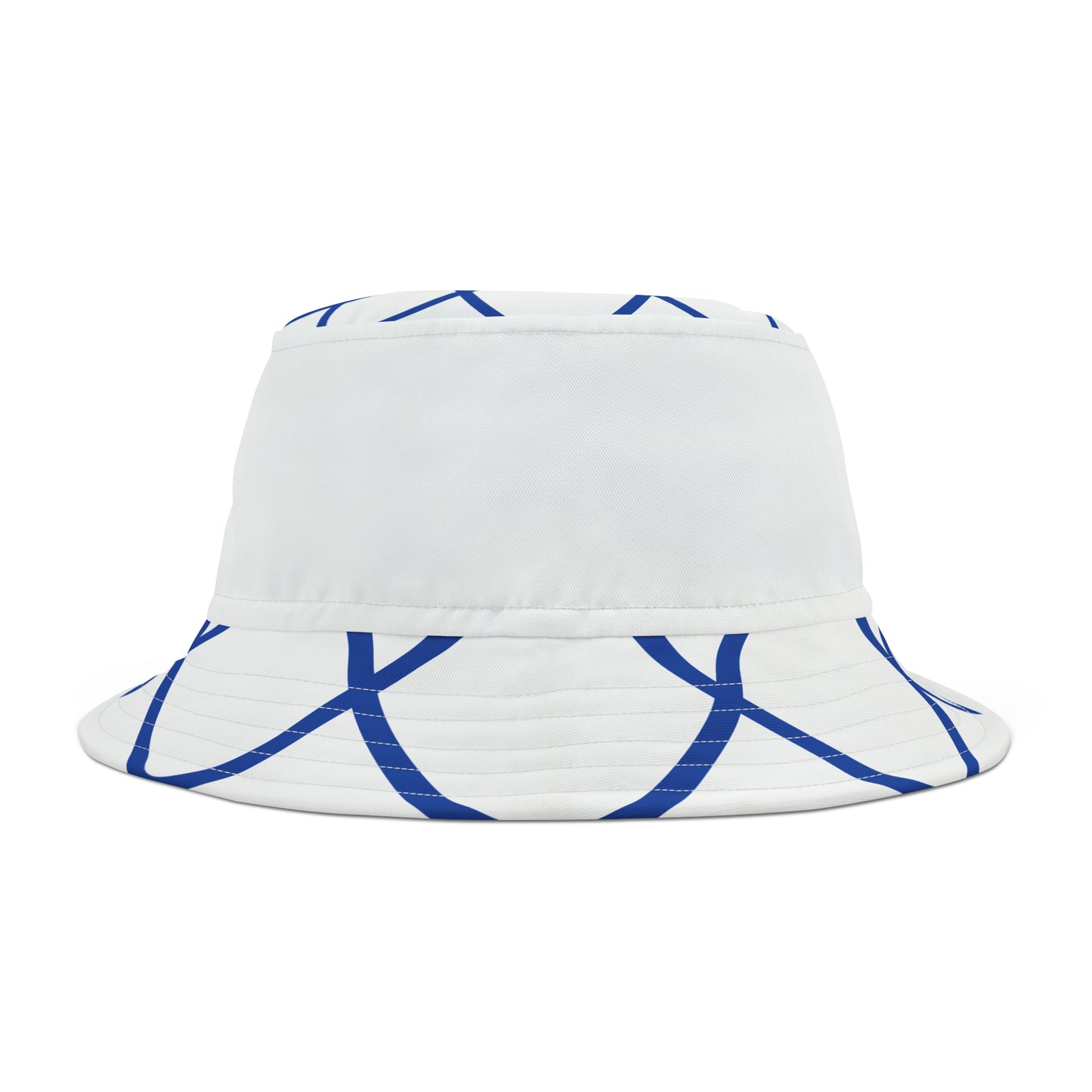 BLUE SPIRALS WHITE BAND BUCKET HAT UNISEX