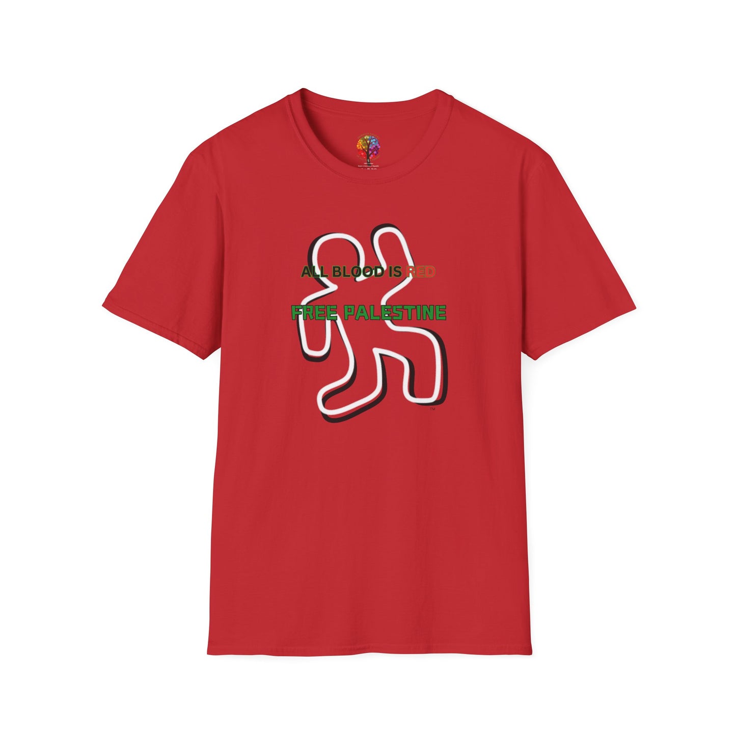 PALESTINE BLOOD RED T-SHIRT UNISEX
