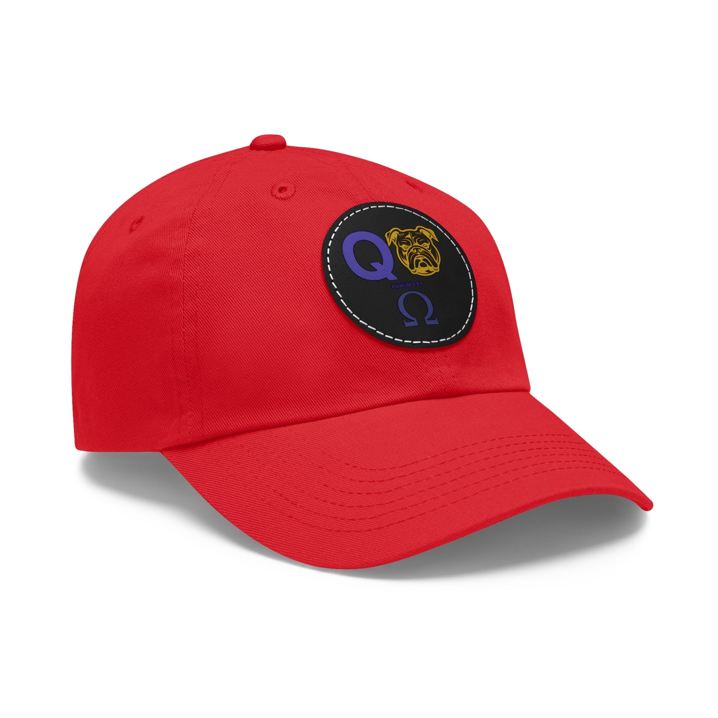 OME POWERED HAT WITH LEATHER PATCH (ROUND)