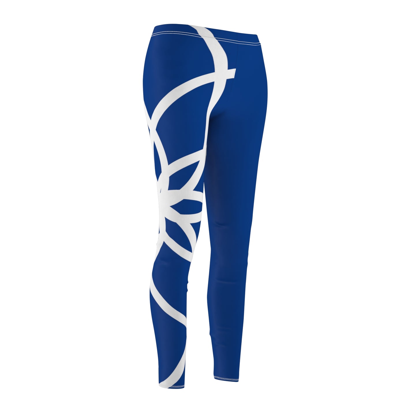 ZET O Rings White Blue Rt Leggings - AOP