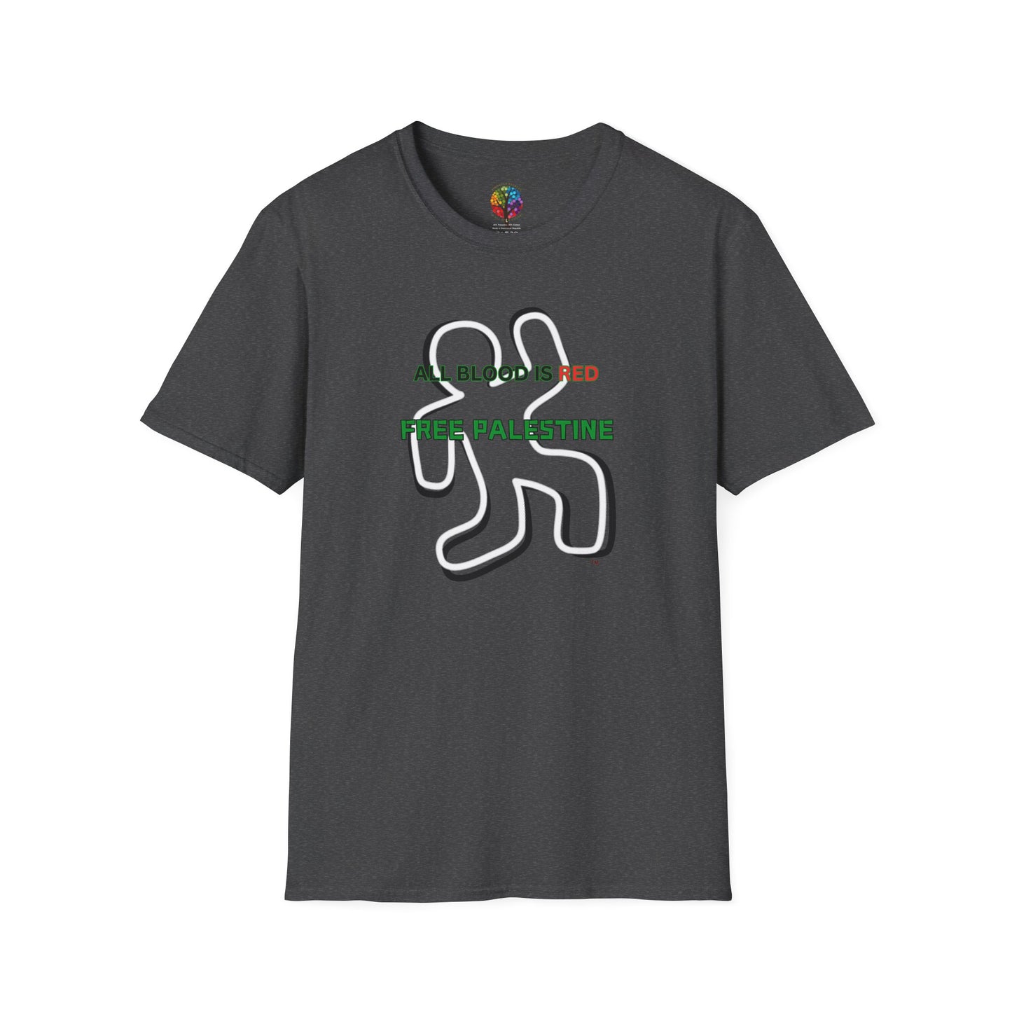 PALESTINE BLOOD RED T-SHIRT UNISEX