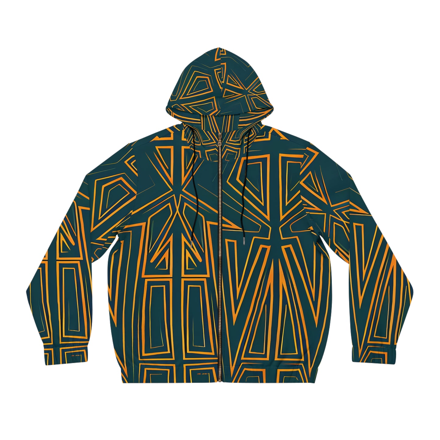 GREEN SKETCH ZIP HOODIE MEN'S