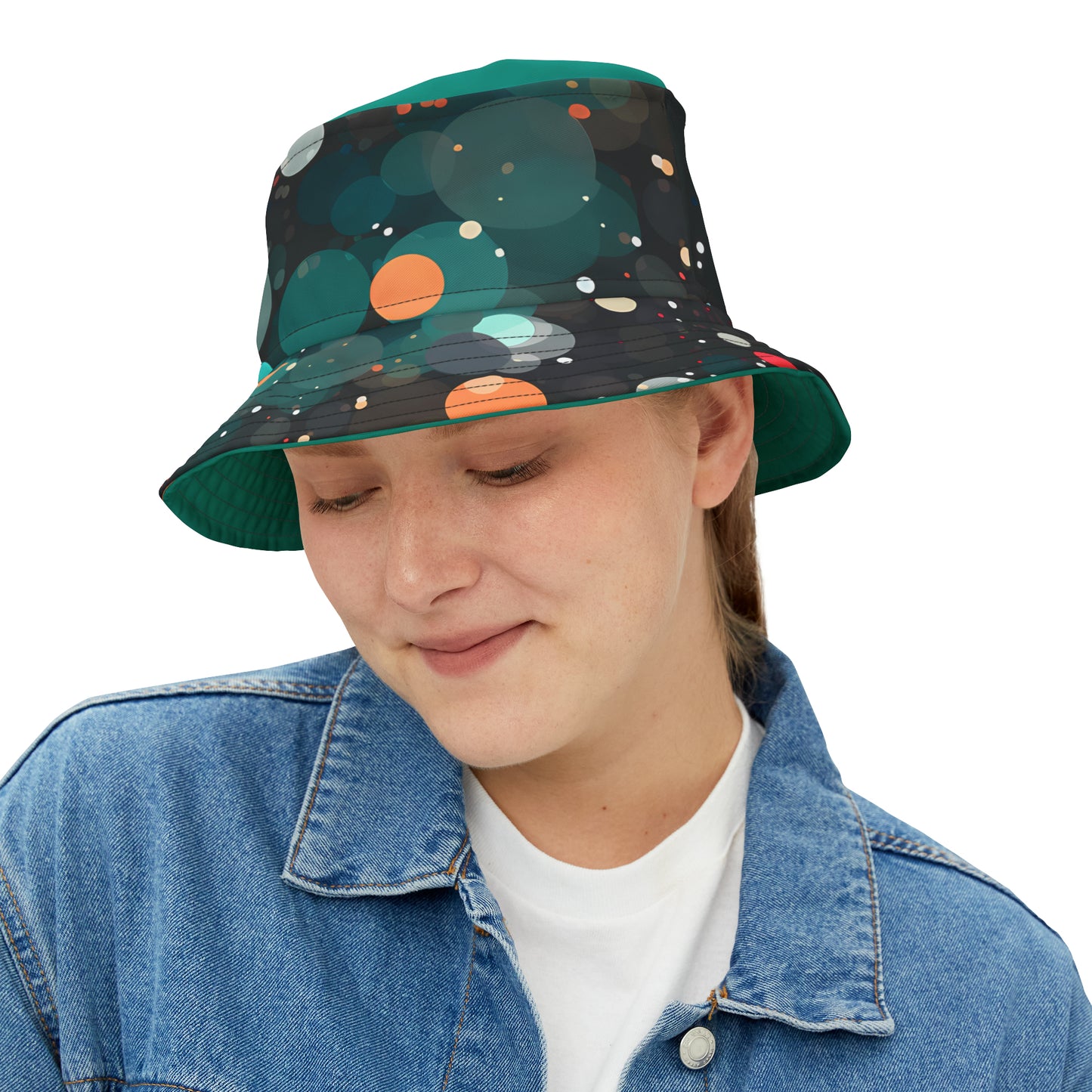 TEAL TOP GALAXY BUCKET HAT UNISEX