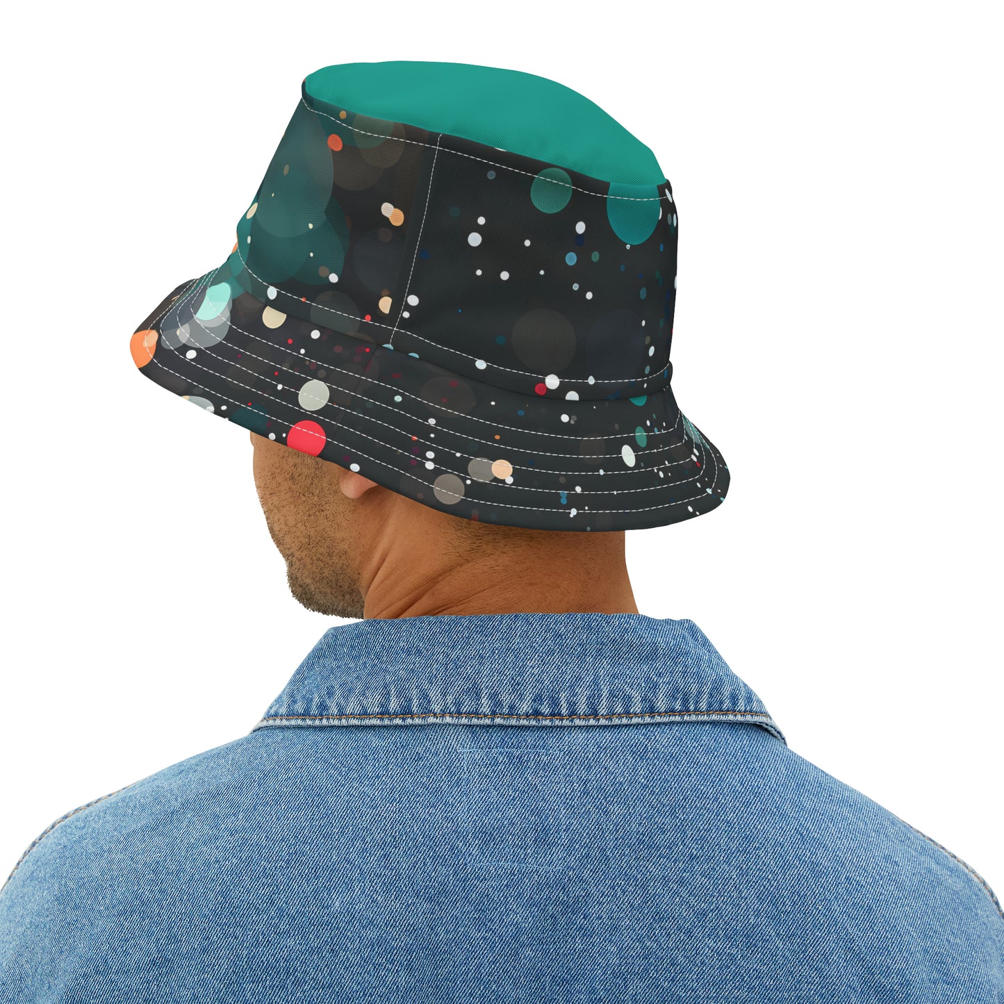 TEAL TOP GALAXY BUCKET HAT UNISEX