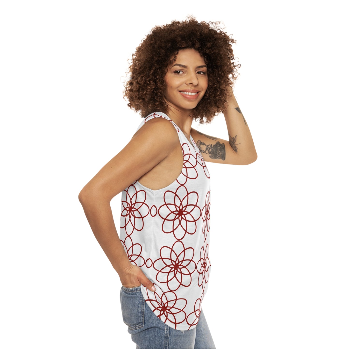 DEL SPIRALS CRIMSON CREME TANK