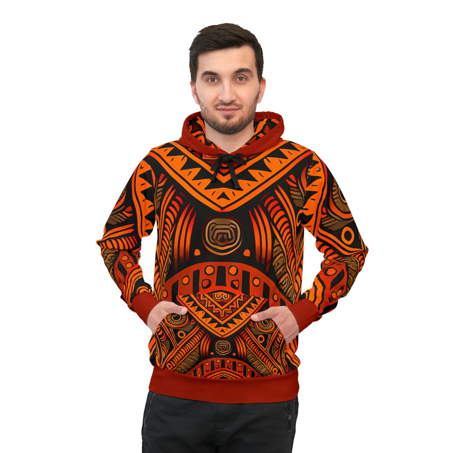 RED HD RICH CLAY PULLOVER ATHLETIC HOODIE UNISEX