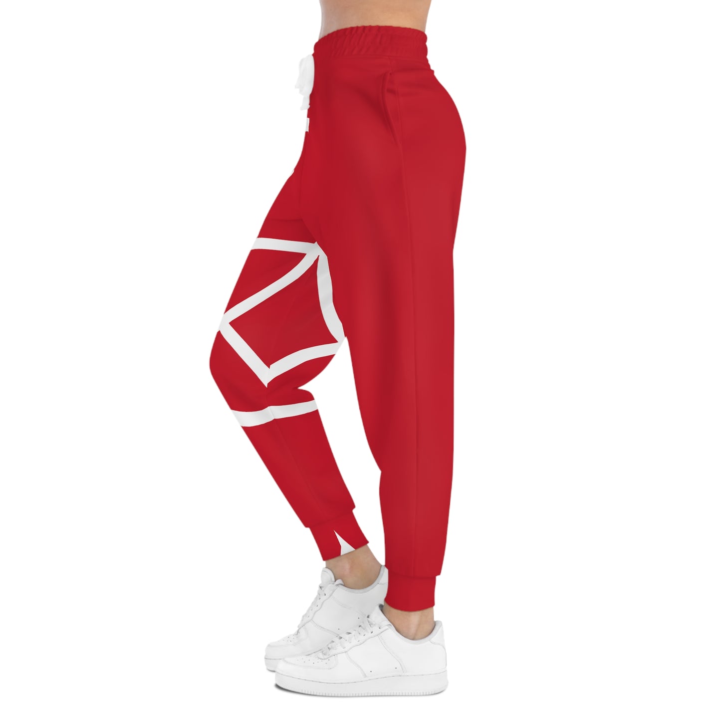 DEL SPIRALS WHITE RED RT JOGGERS