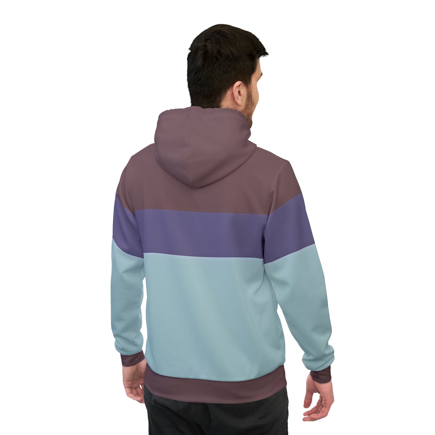 CANARY BLUE COLOR BLOCK PULLOVER ATHLETIC HOODIE UNISEX