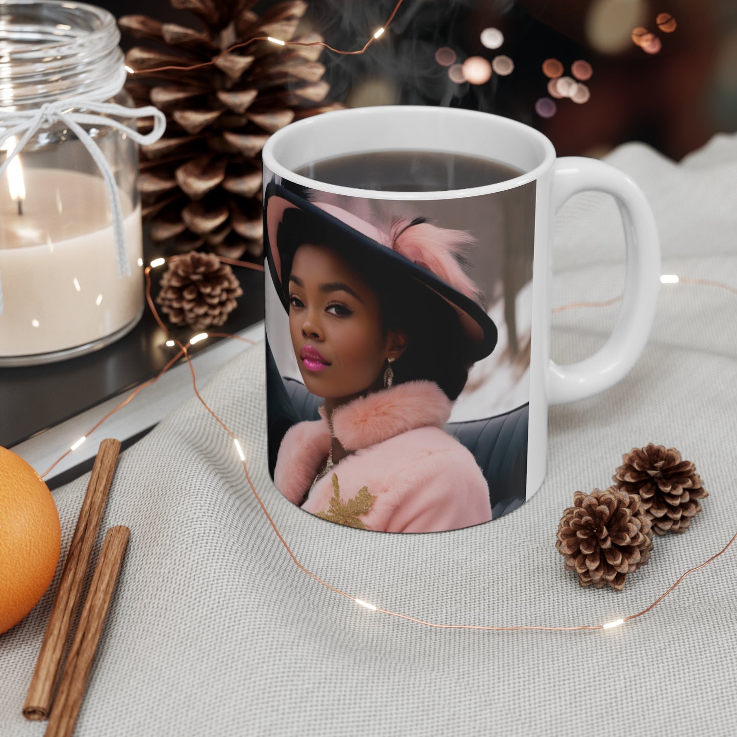 PAG PINK AND GREEN FOUNDERS' MUG - CERAMIC MUG 11OZ
