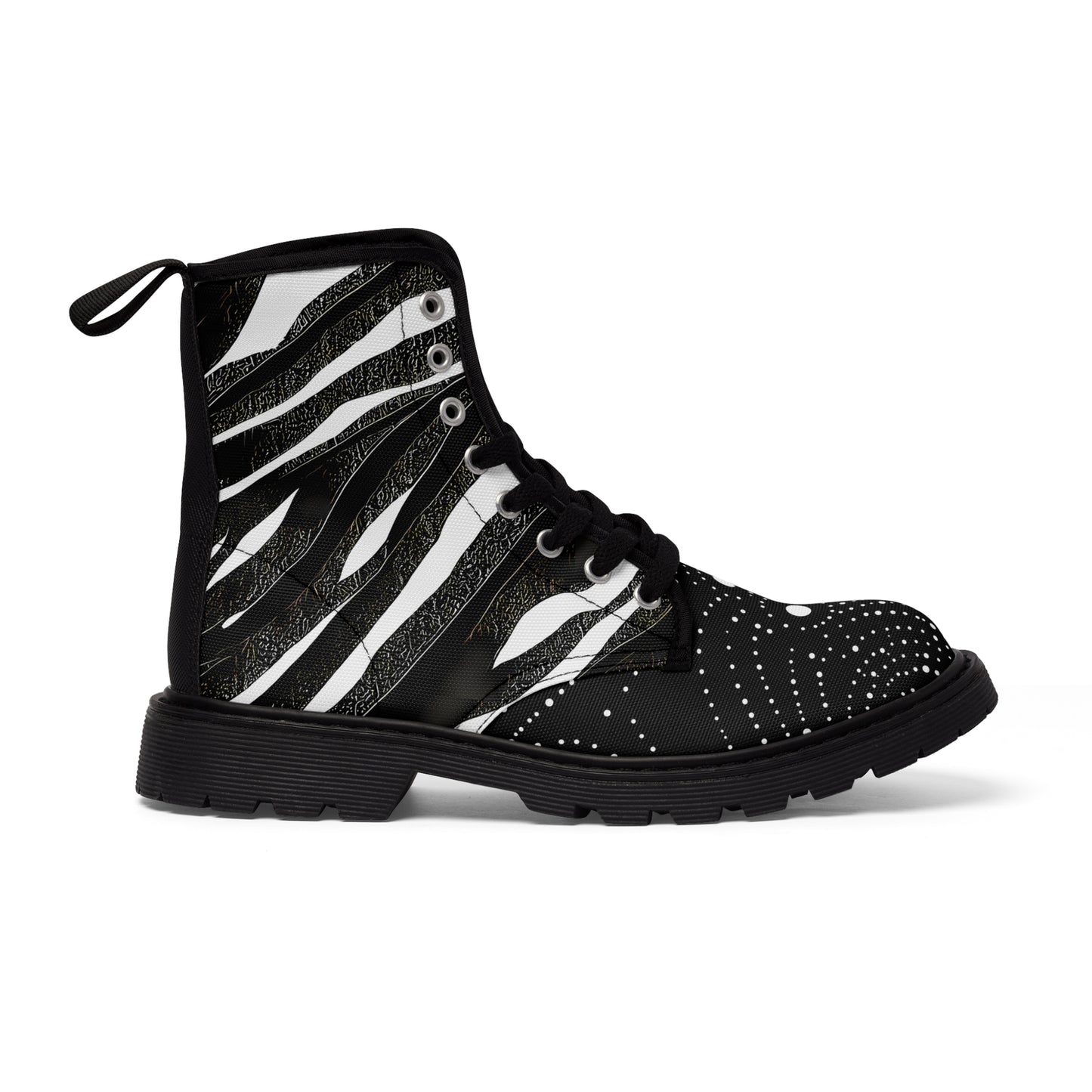 ZEBRA GALAXY MEN'S CANVAS BOOTS