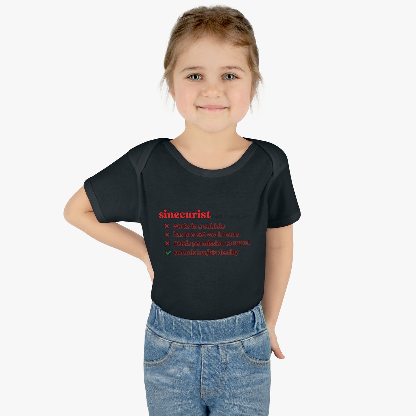 SINECURIST CHECK BOX INFANT BODYSUIT - UNISEX