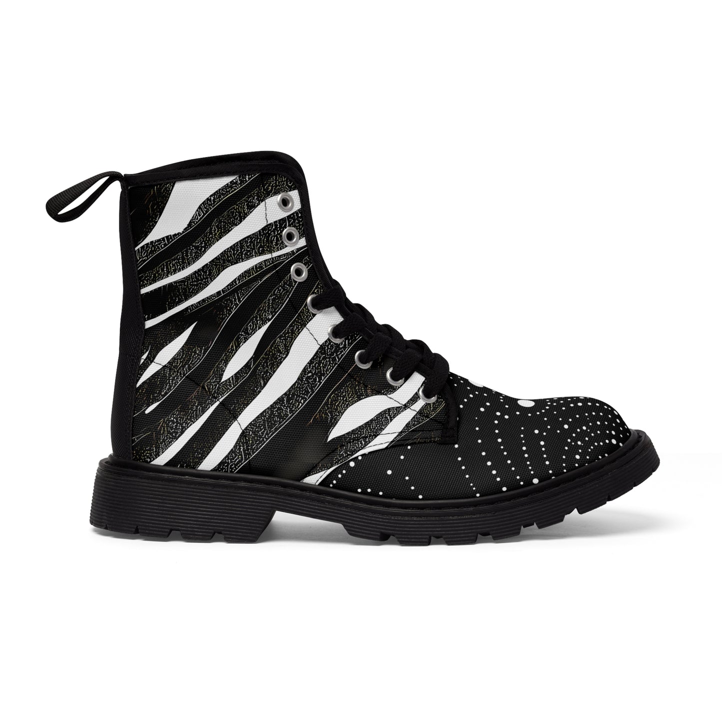 ZEBRA GALAXY MEN'S CANVAS BOOTS