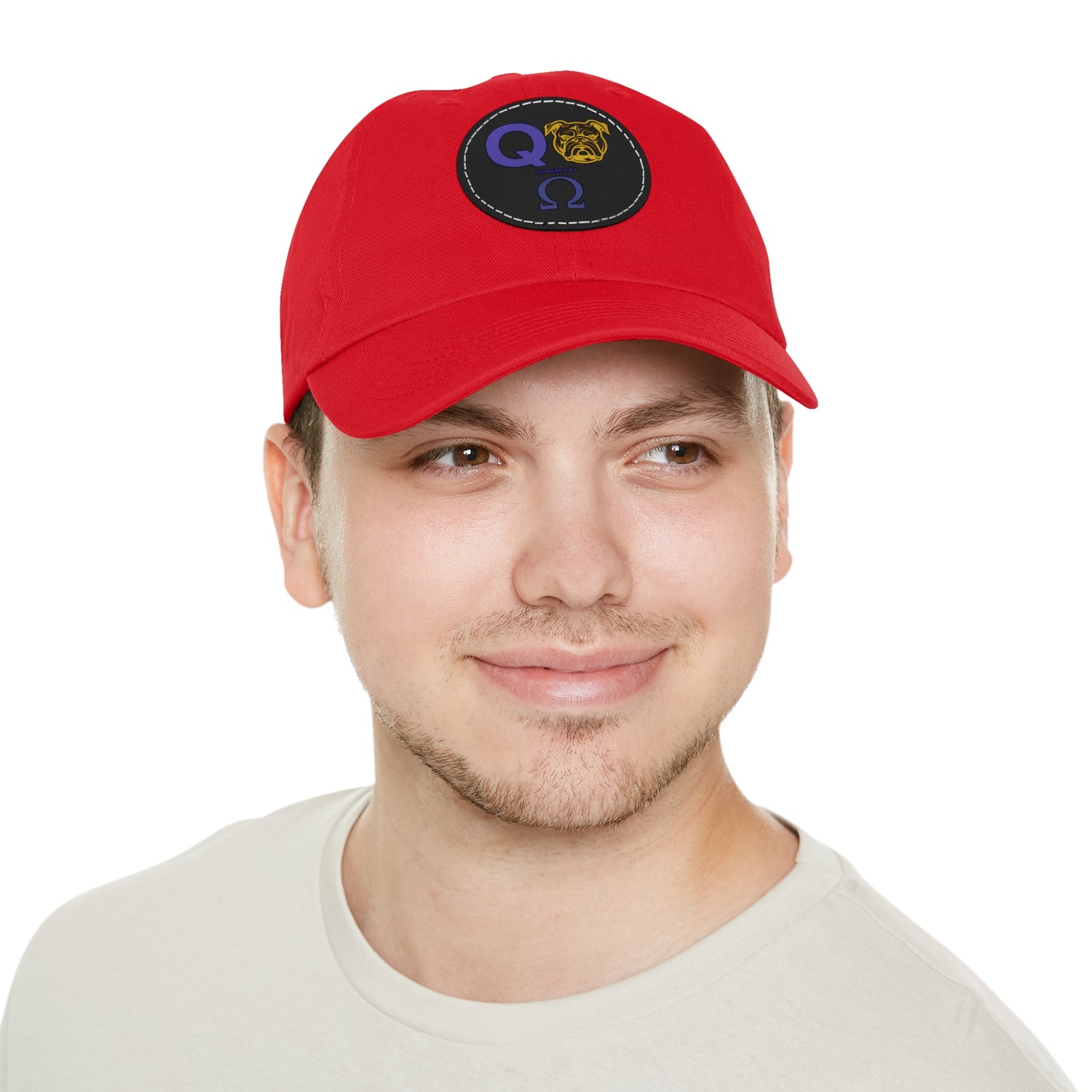 OME POWERED HAT WITH LEATHER PATCH (ROUND)