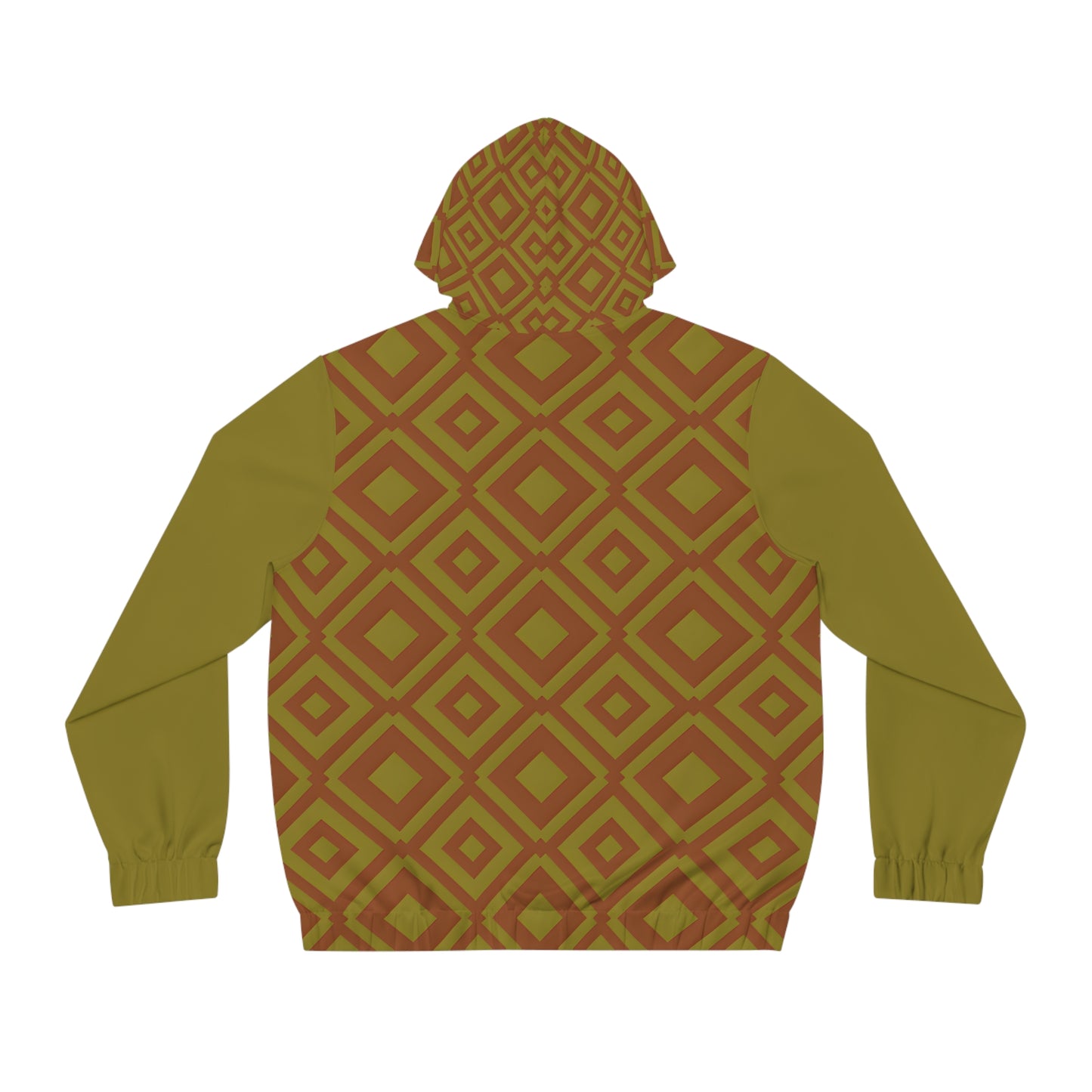 DIAMONDS RUST/OLIVE HOOD MEN'S ZIP HOODIE