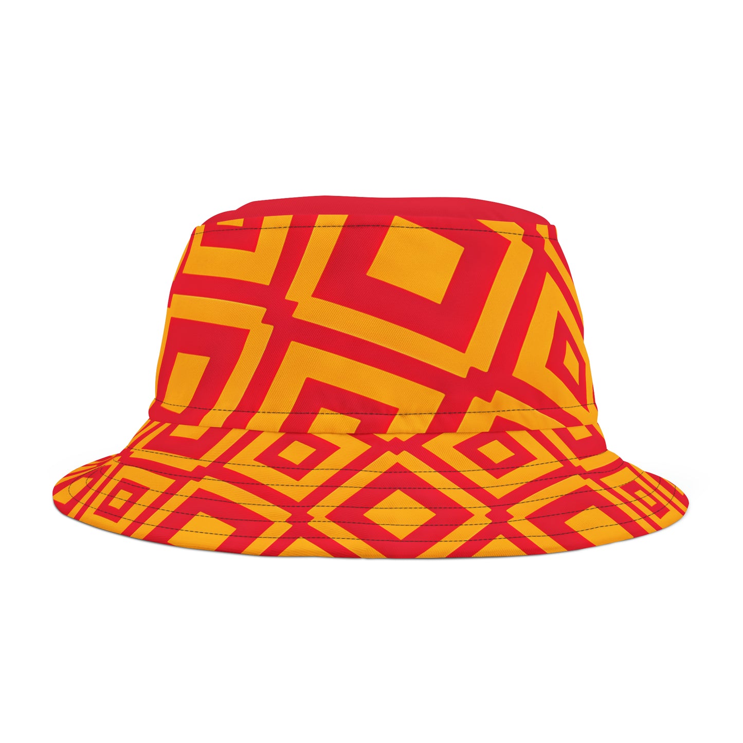 KC CHIEFS RED TOP MOTIF TILE BUCKET HAT UNISEX