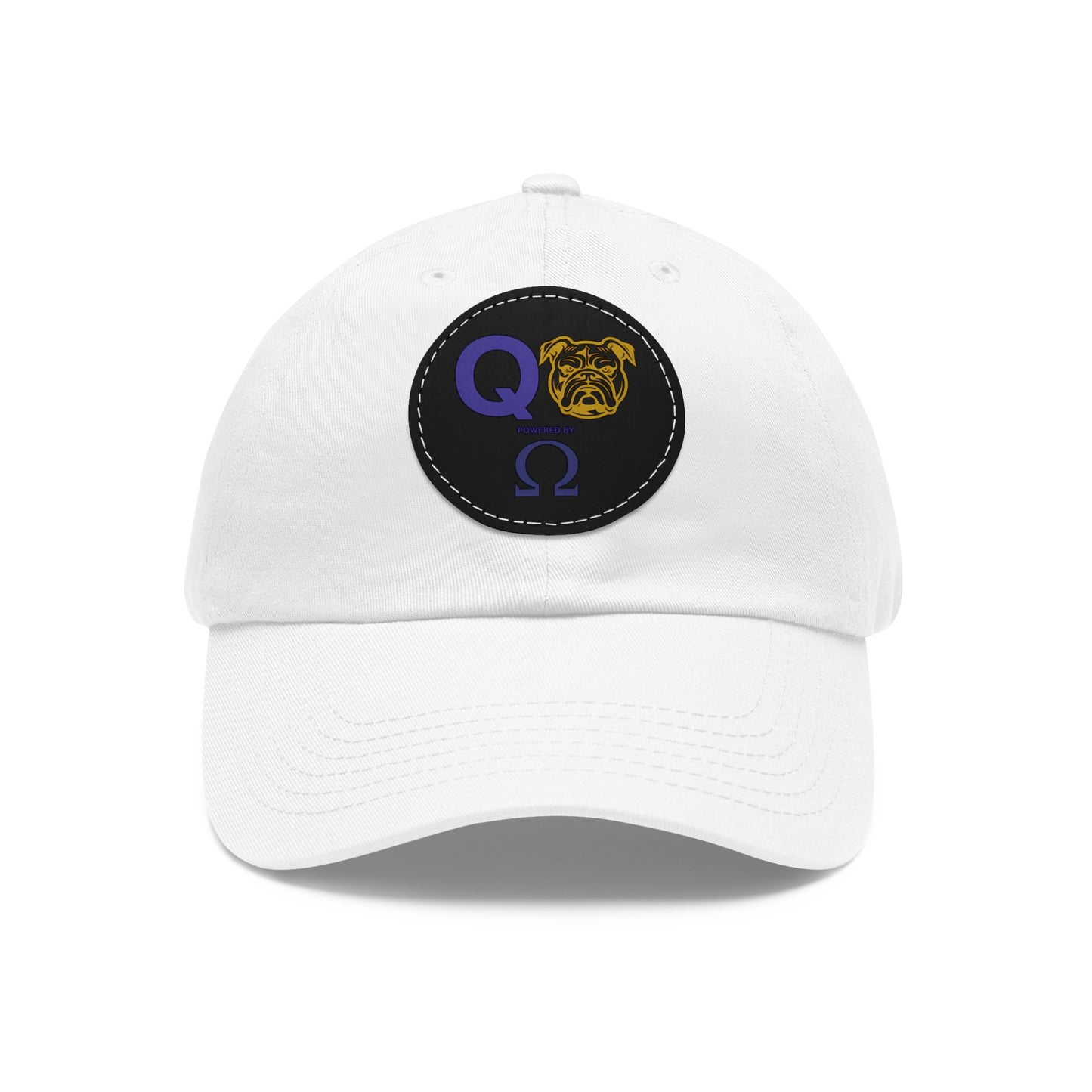OME POWERED HAT WITH LEATHER PATCH (ROUND)