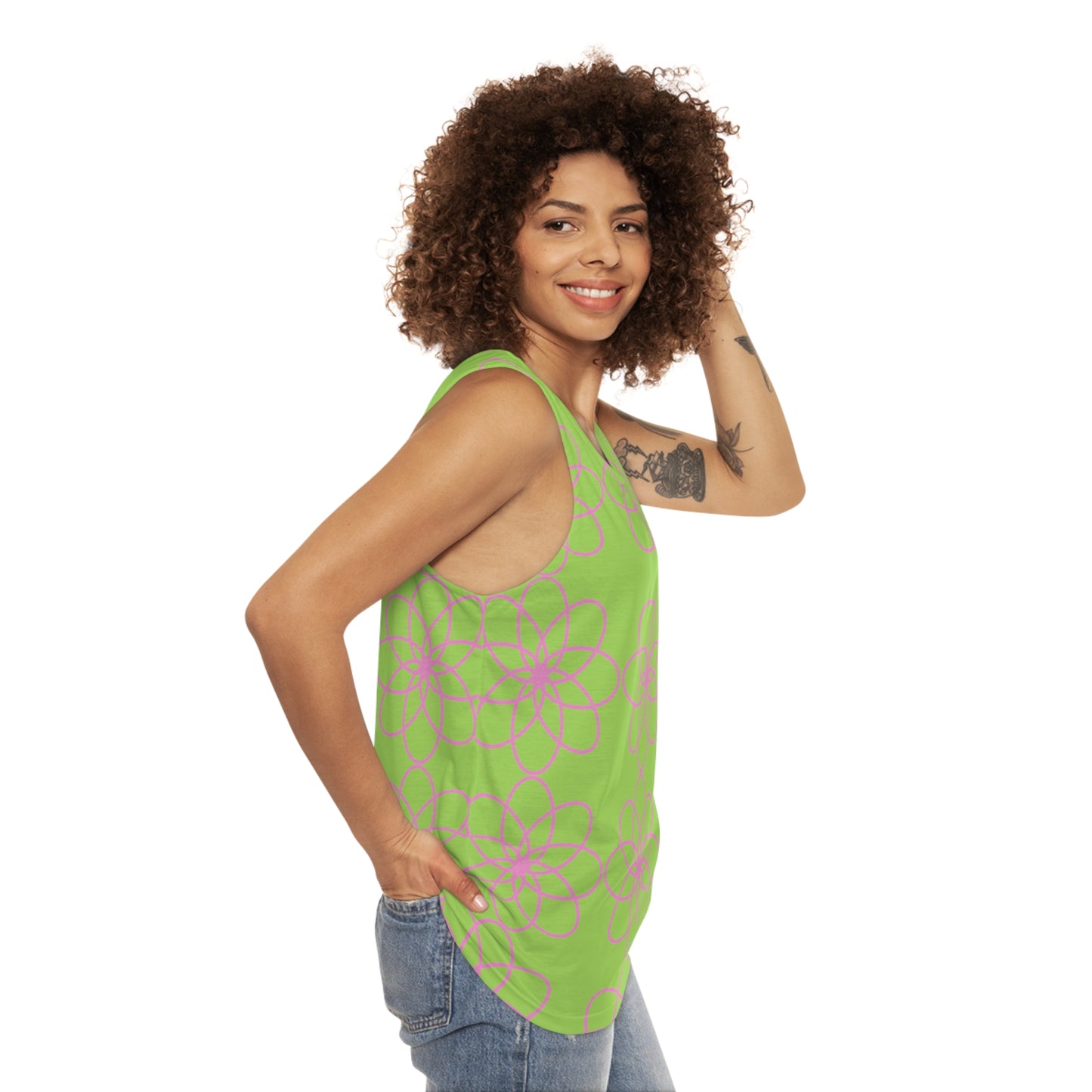 PAG SPIRALS PINK GREEN TANK